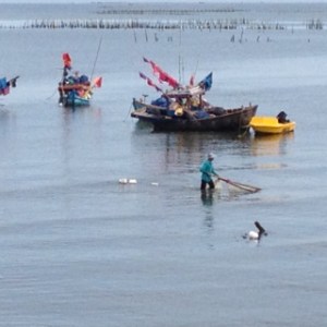 Bang Saen fishing boats at dock